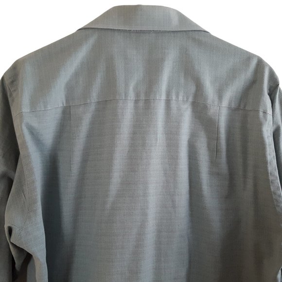 Geoffrey Beene Button Front Shirt Men's M Green Long Sleeve Pocket Wrinkle Free - Picture 6 of 11
